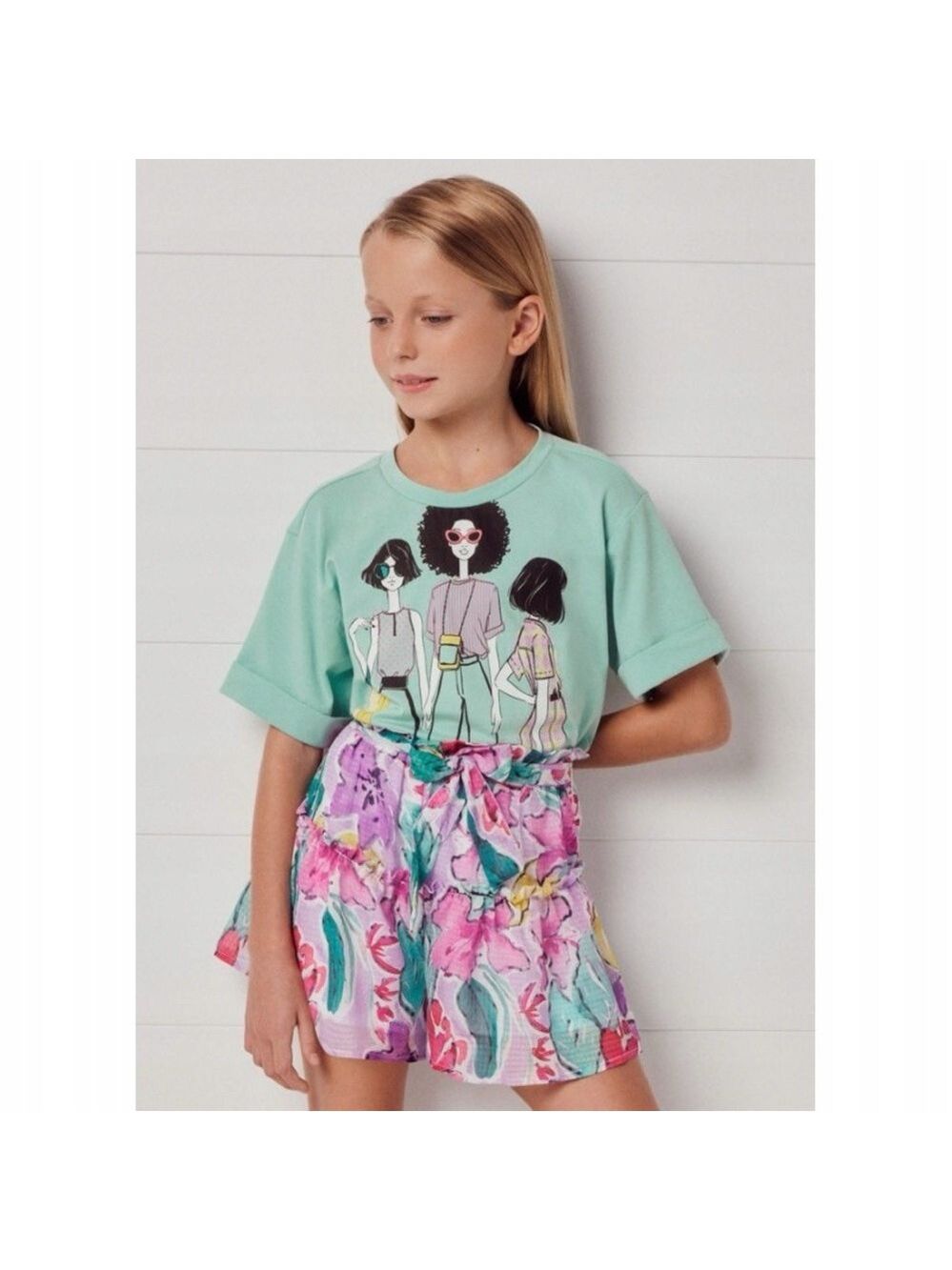 Mayoral Aqua Graphic Kids Tee